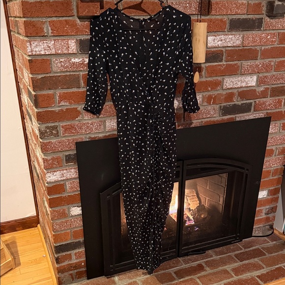 Lucky Brand Black Floral Long Sleeve Dress - Picture 3 of 7